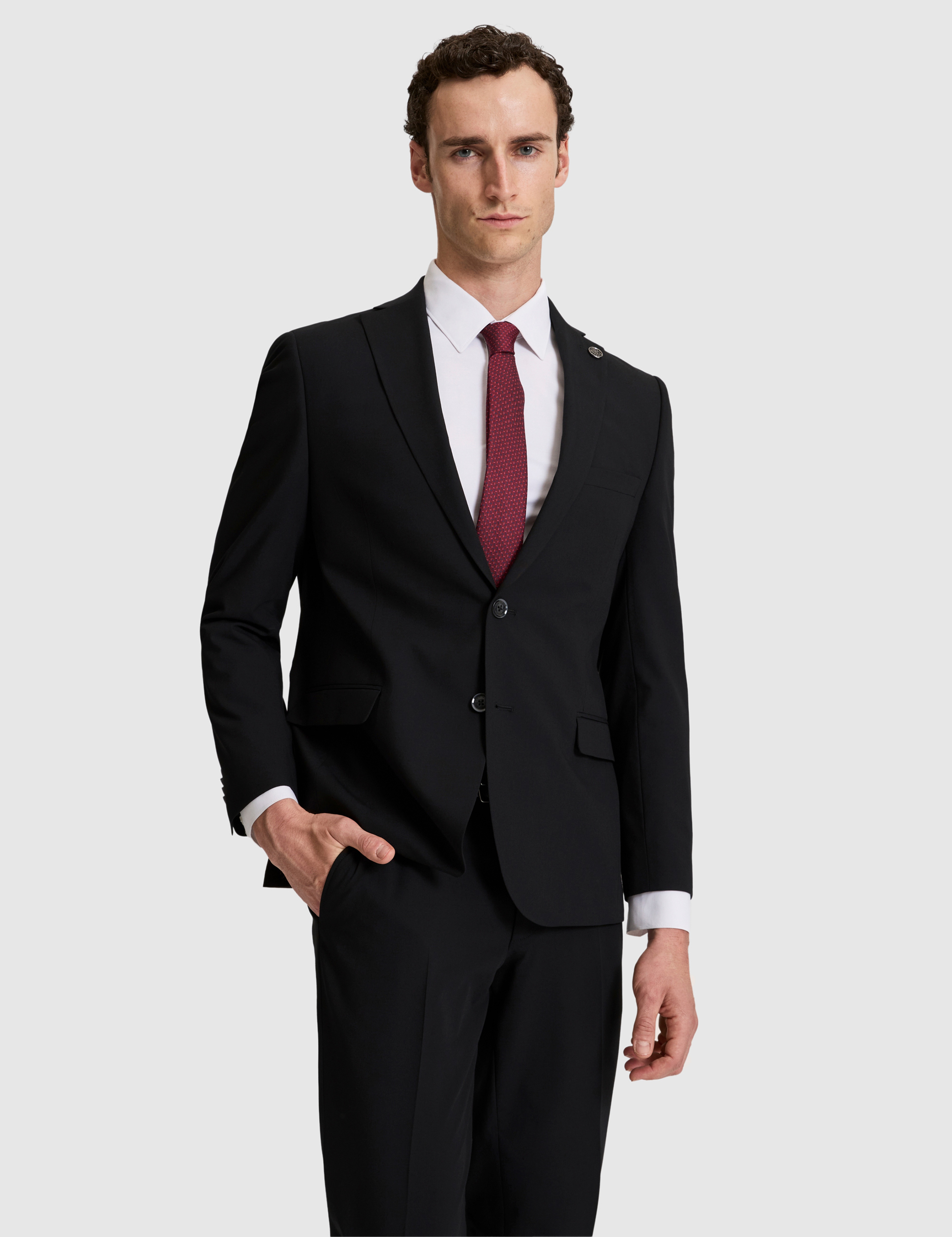 Siyah Slim Fit Takım Elbise - Image 4