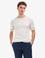 Ekru Slim Fit %100 Pamuk Bisiklet Yaka Triko Tişört