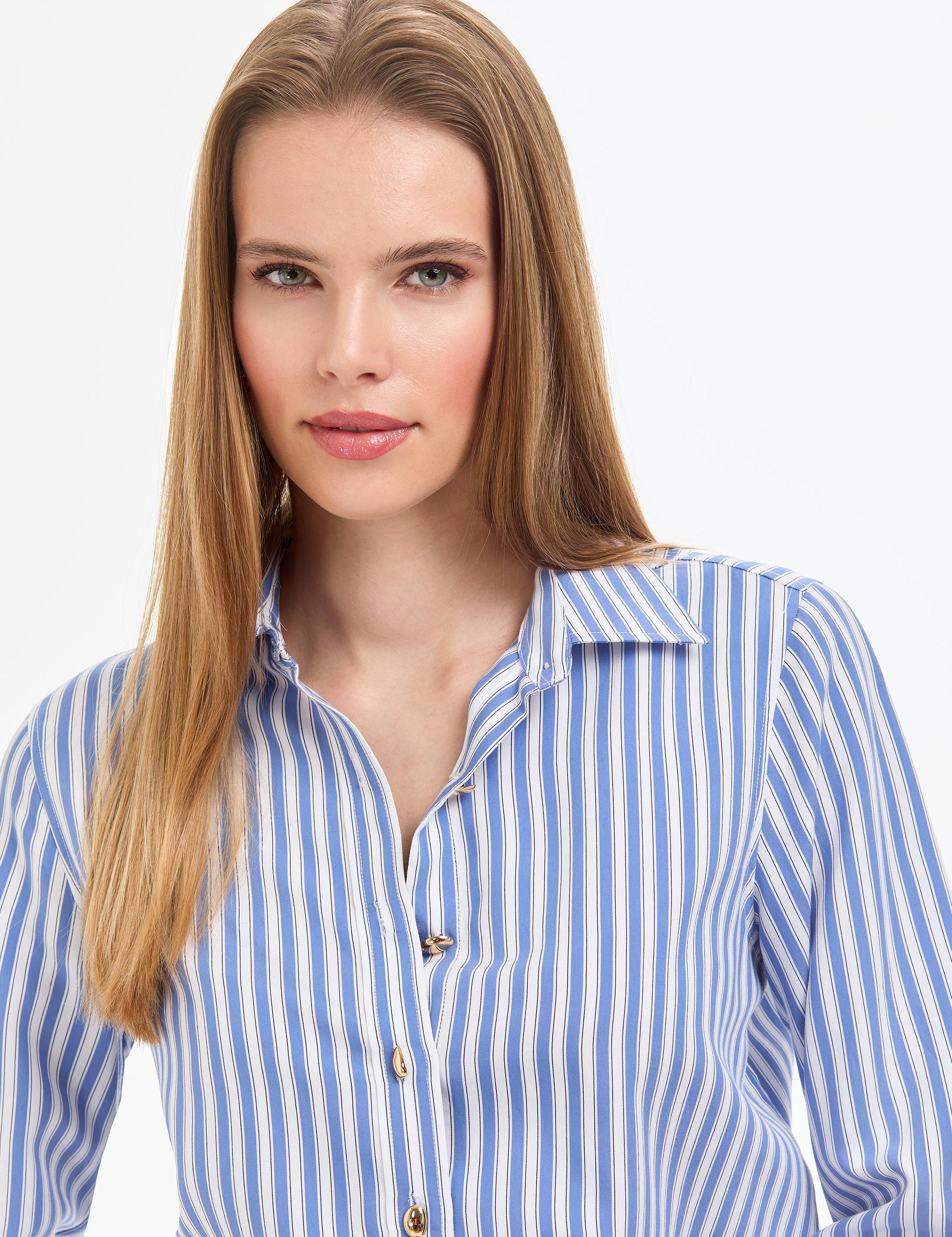 Lacivert Comfort Fit Uzun Kollu Gömlek