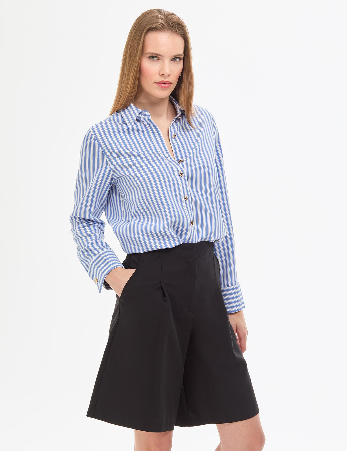 Lacivert Comfort Fit Uzun Kollu Gömlek - 50321224002