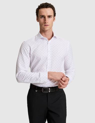 Beyaz Slim Fit Uzun Kollu Gömlek