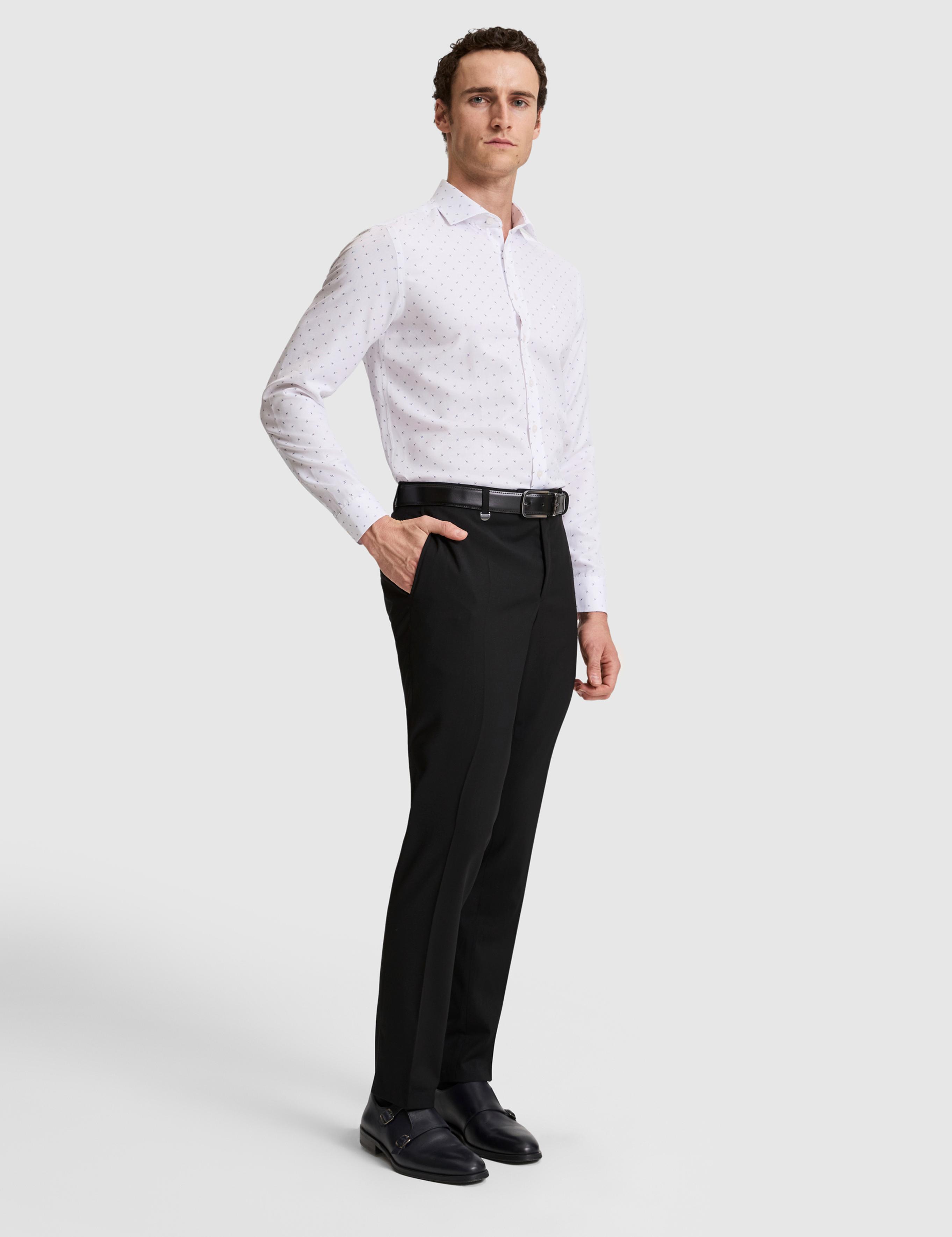Beyaz Slim Fit Uzun Kollu Gömlek