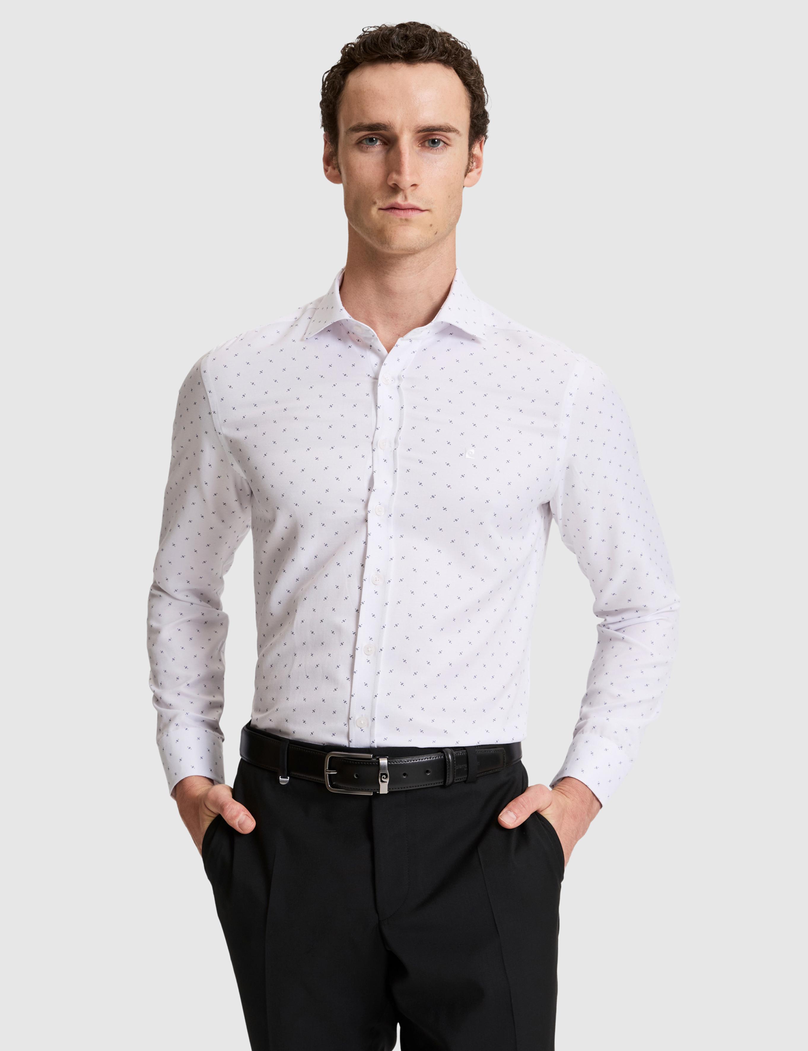 Beyaz Slim Fit Uzun Kollu Gömlek