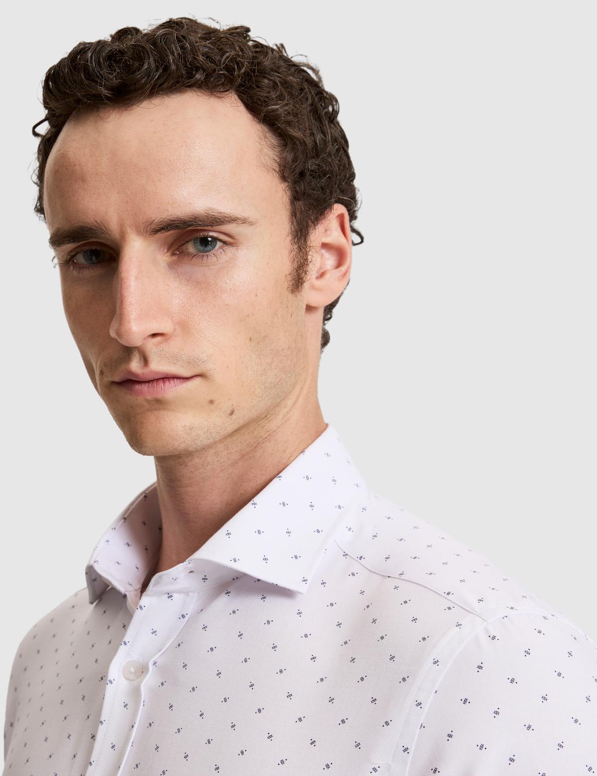 Beyaz Slim Fit Uzun Kollu Gömlek - 50307134005