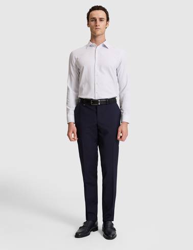 Gri Kareli Slim Fit Uzun Kollu Gömlek