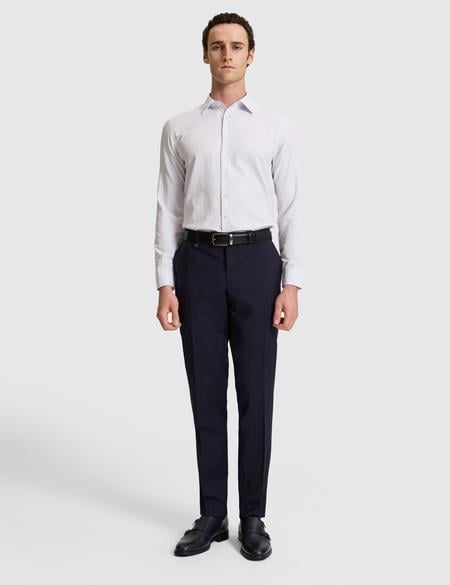 Gri Kareli Slim Fit Uzun Kollu Gömlek - 50307263007