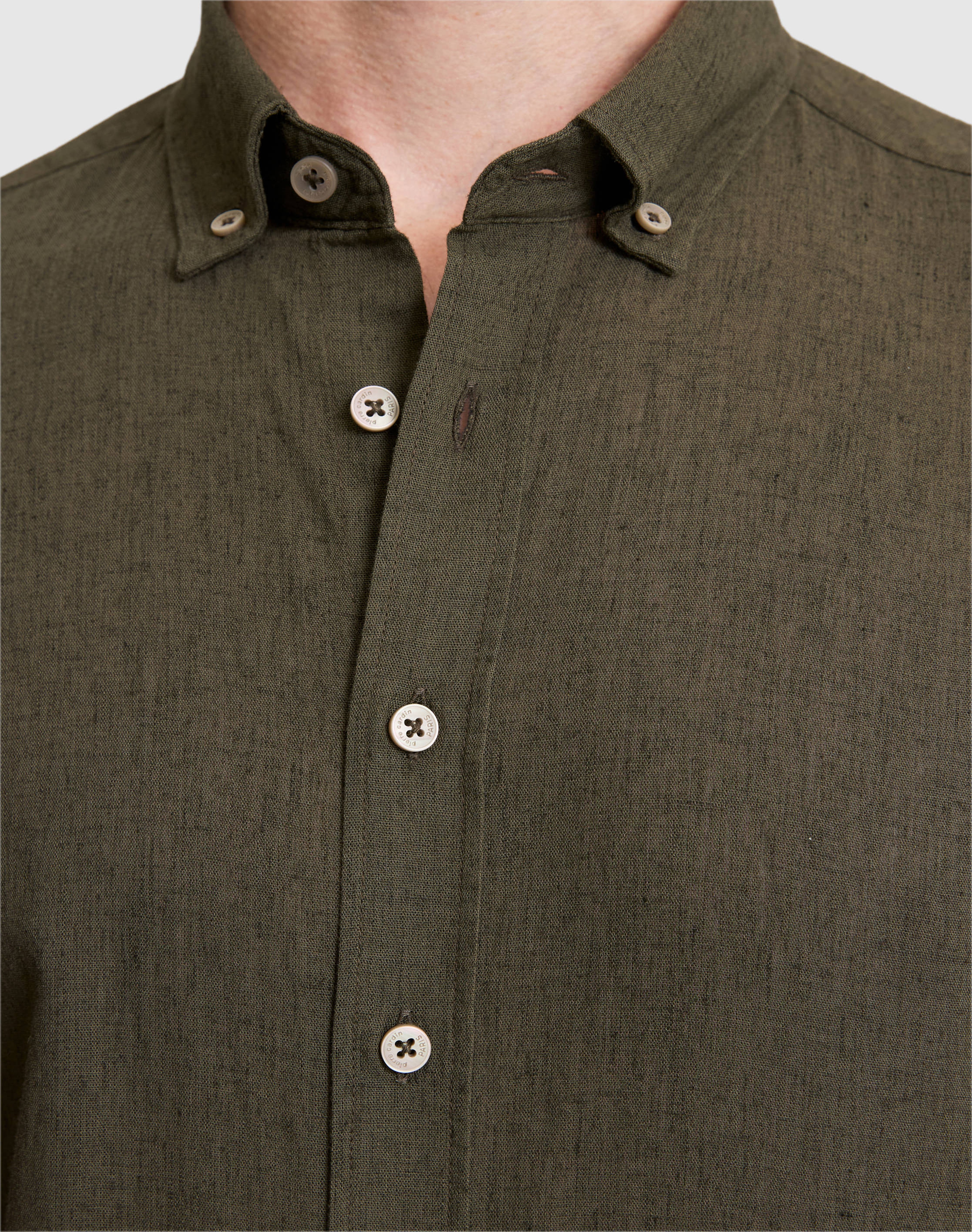 Haki Regular Fit Uzun Kollu Gömlek - Image 7