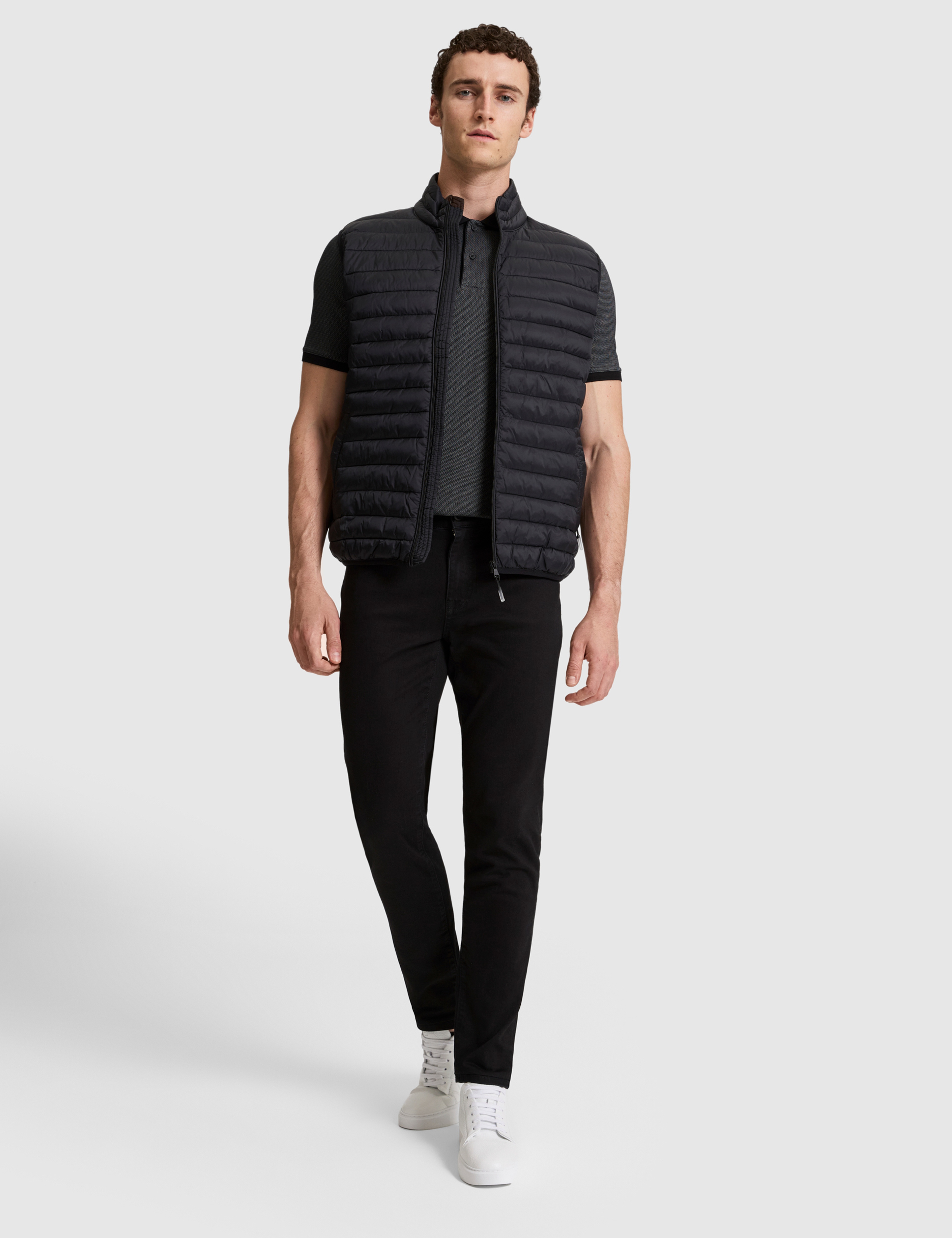 Siyah Cropped Slim Yelek