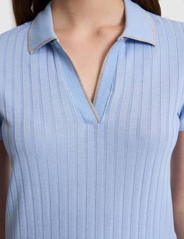 Mavi Slim Fit Polo Yaka Basic Tişört
