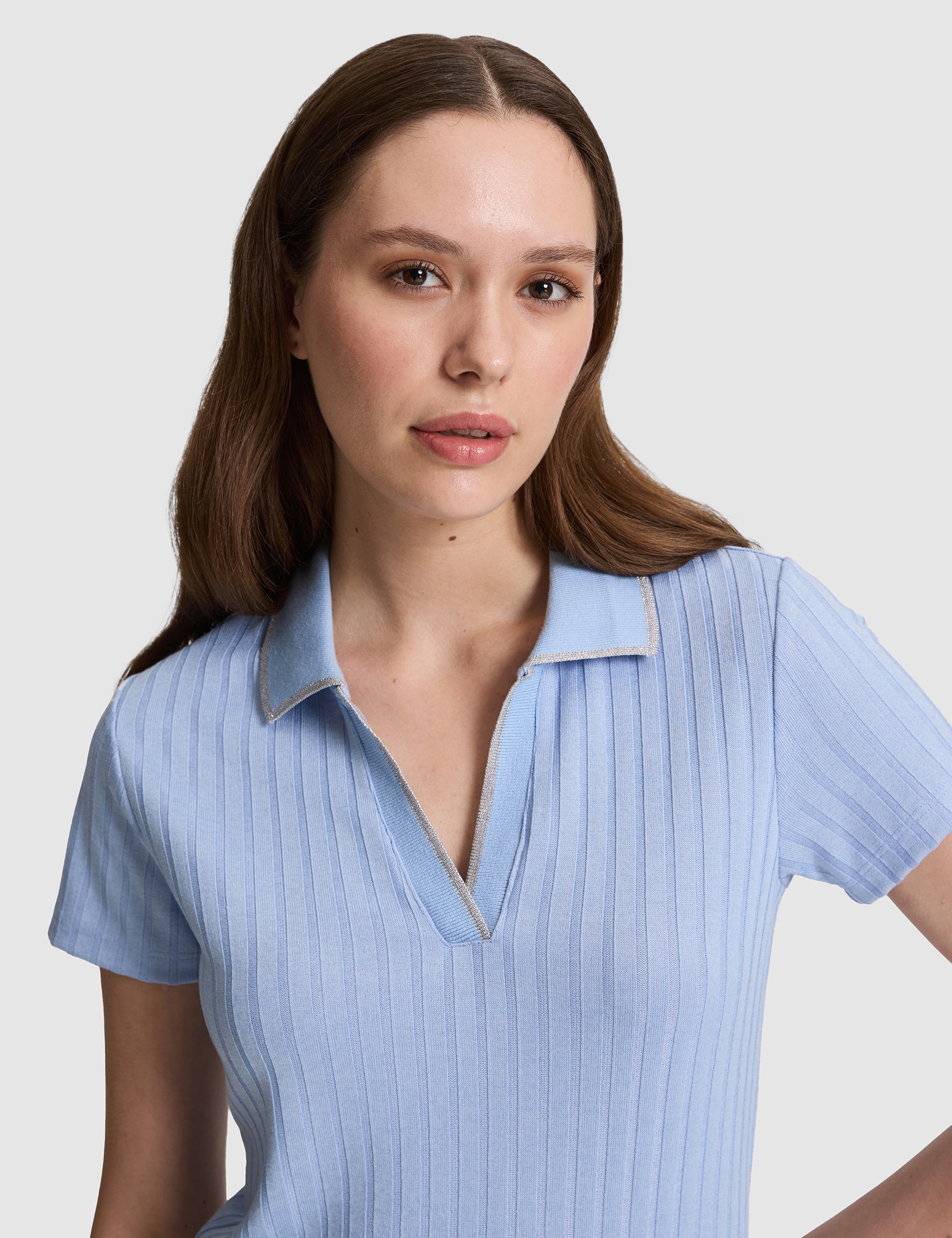 Mavi Slim Fit Polo Yaka Basic Tişört