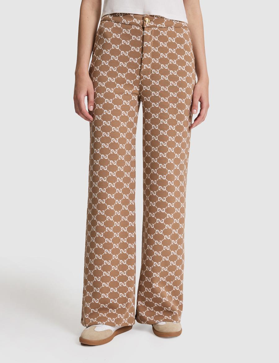 Bej Flare Fit Eşofman Altı