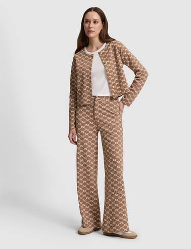 Bej Flare Fit Eşofman Altı
