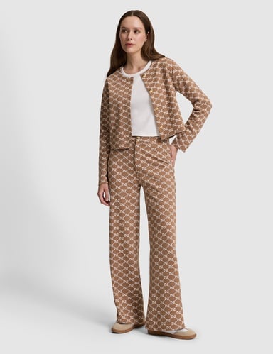 Bej Flare Fit Eşofman Altı