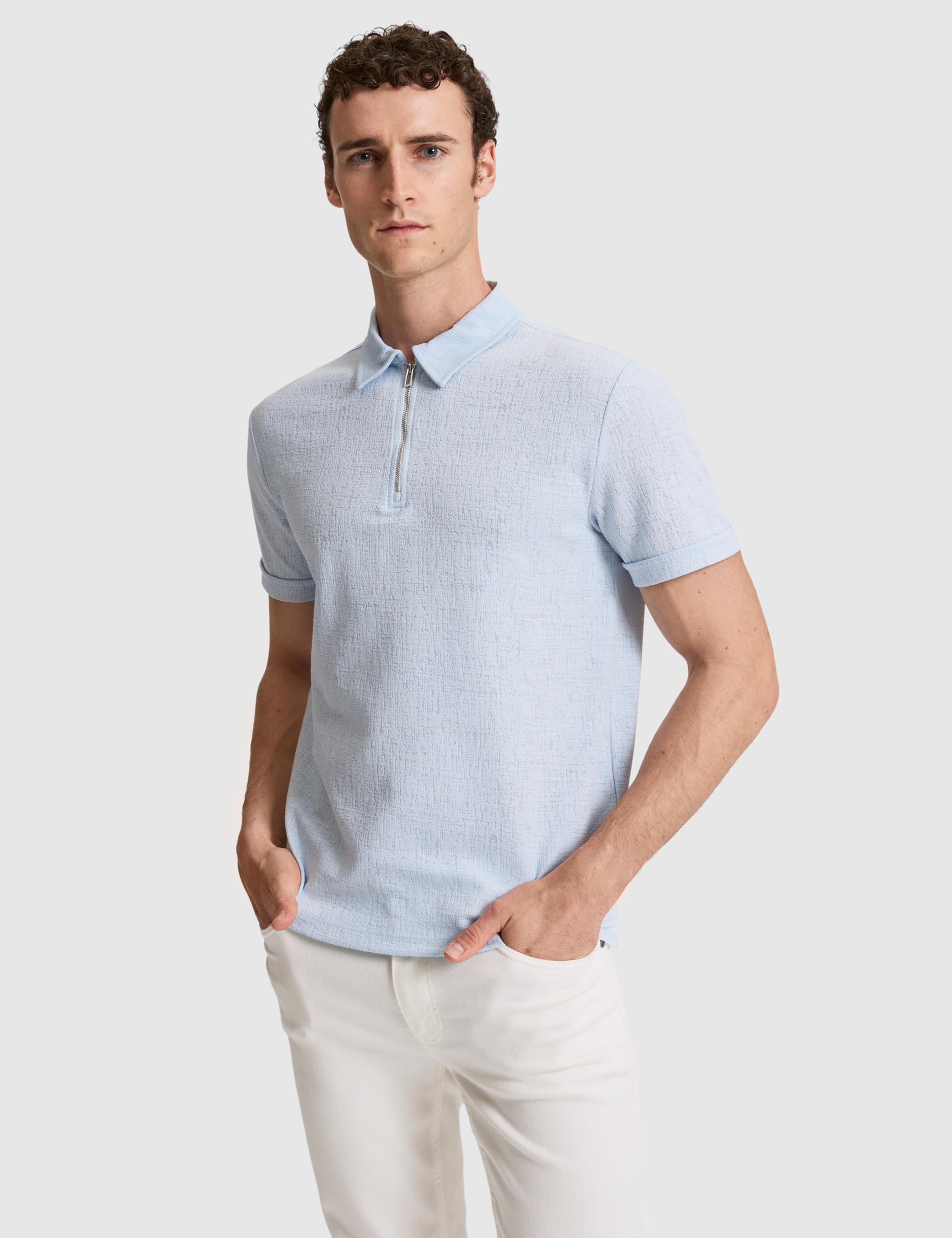 Açık Mavi Slim Fit Polo Yaka Tişört