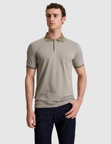 Haki Regular Fit Düğmeli Polo Yaka Tişört