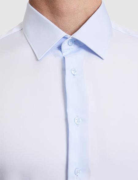 Açık Mavi Non İron Kolay Ütülenebilir Regular Fit Uzun Kollu Basic Gömlek - 50325163019
