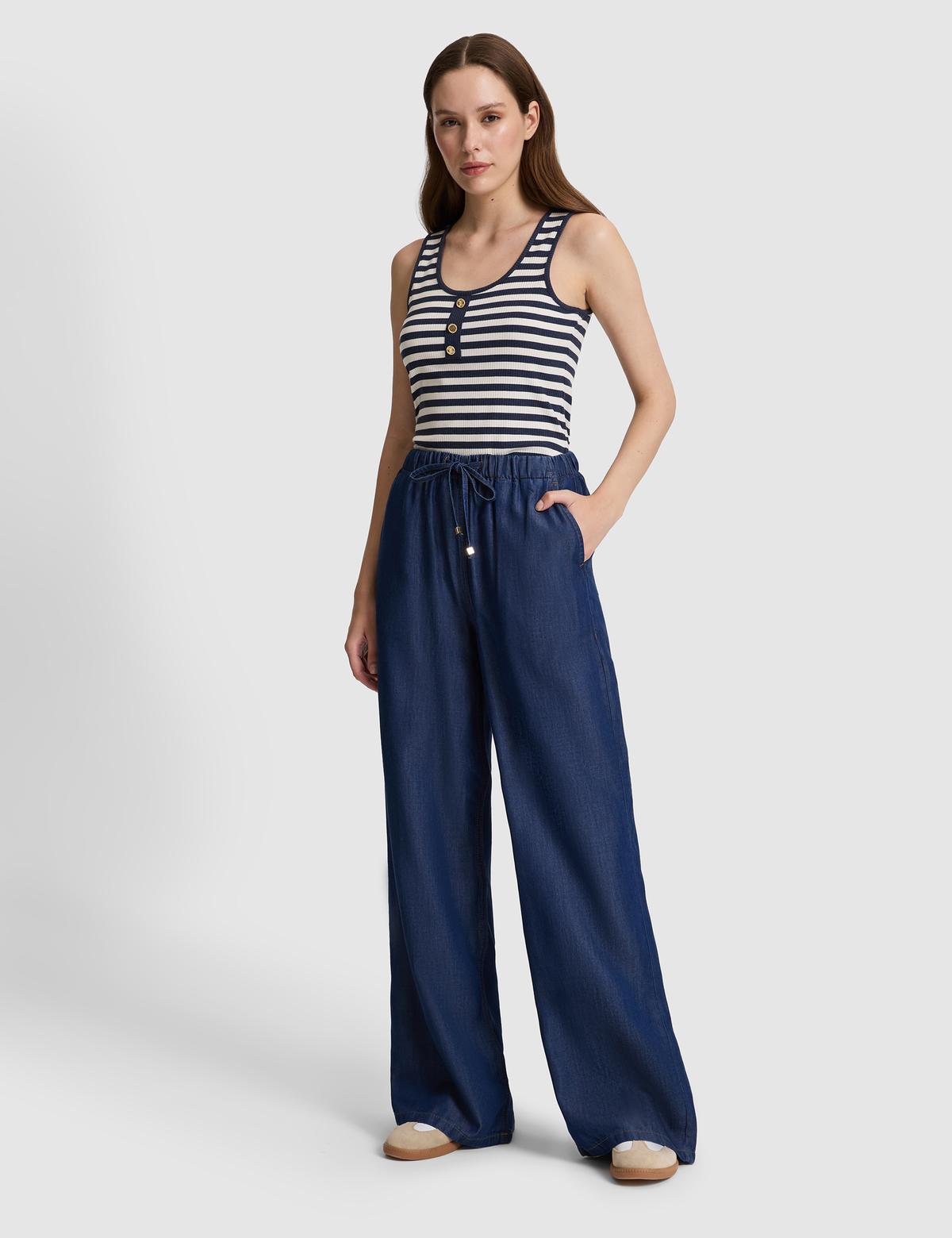 Lacivert Slim Fit Örme Bluz - 50319819004