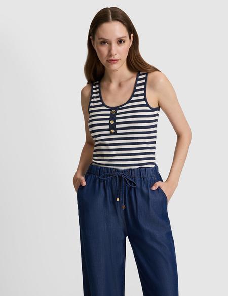 Lacivert Slim Fit Örme Bluz - 50319819004