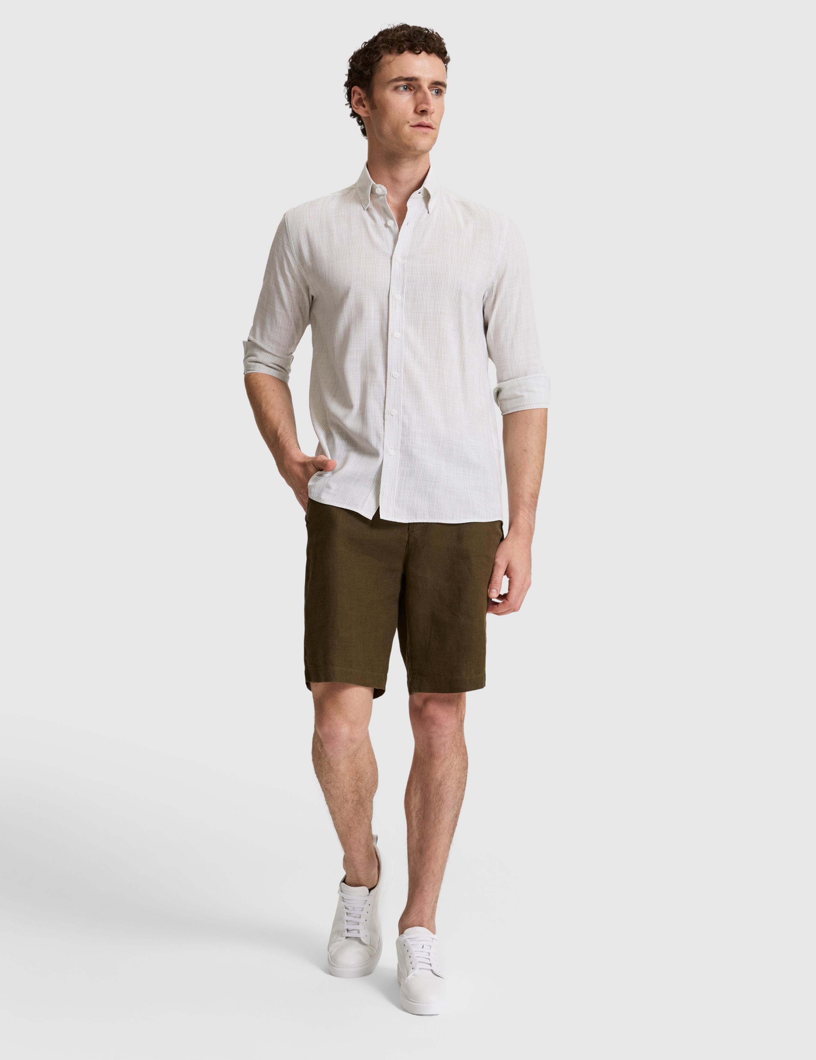 Haki Regular Fit Uzun Kollu Gömlek