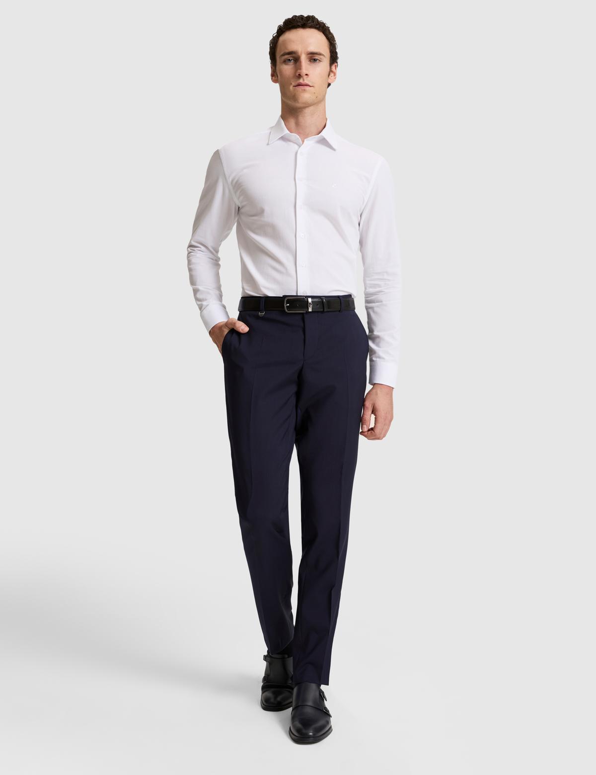 Beyaz Regular Fit Uzun Kollu Gömlek - 50319669007