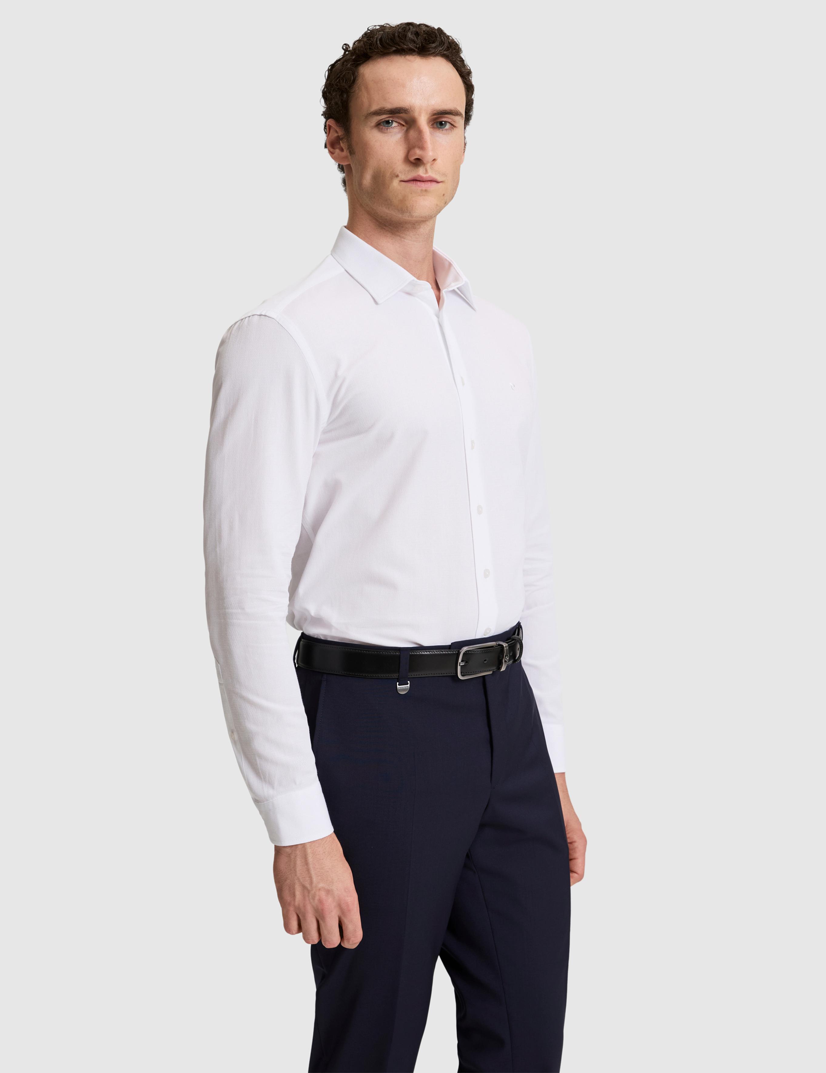 Beyaz Regular Fit Uzun Kollu Gömlek