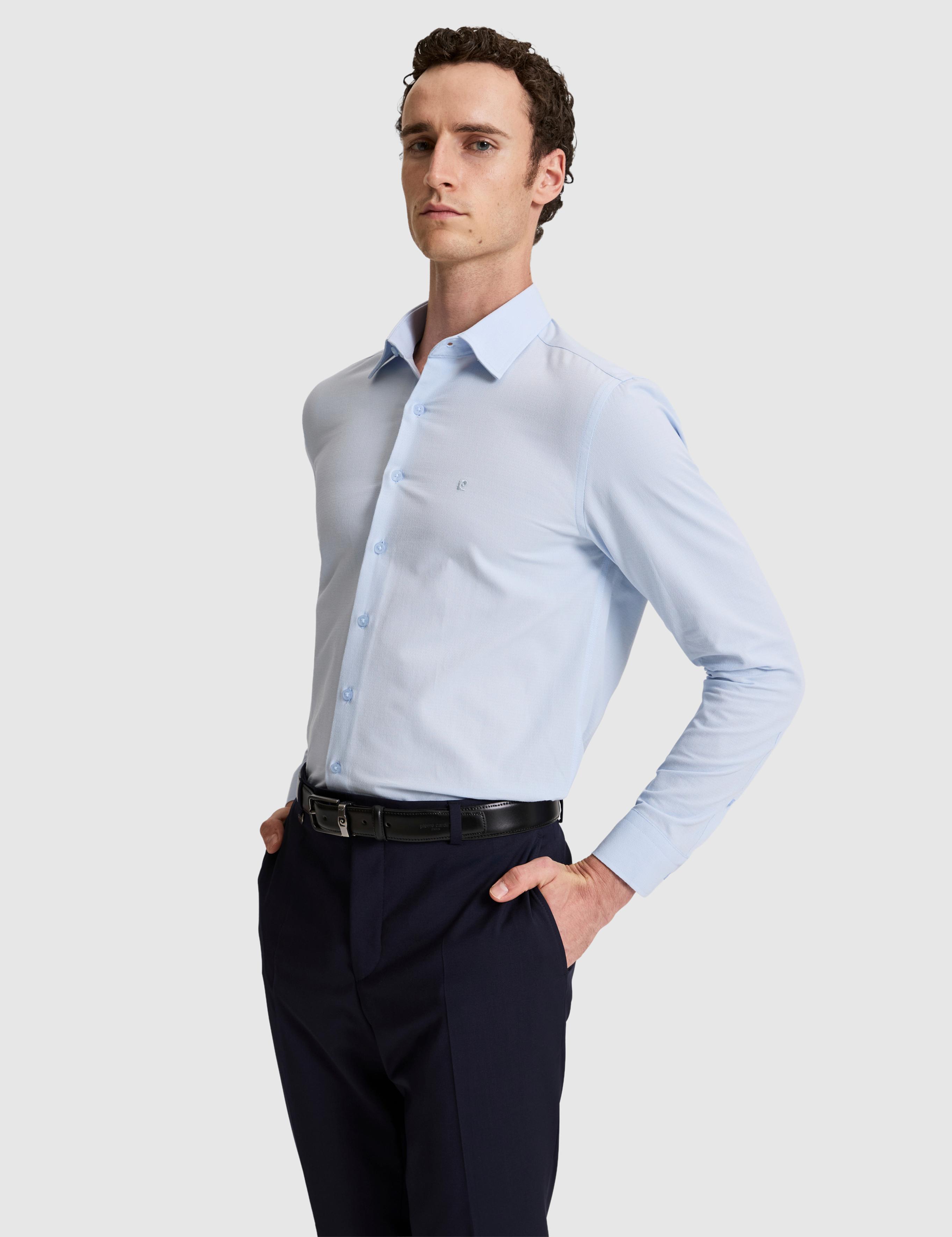 Açık Mavi Regular Fit Uzun Kollu Gömlek