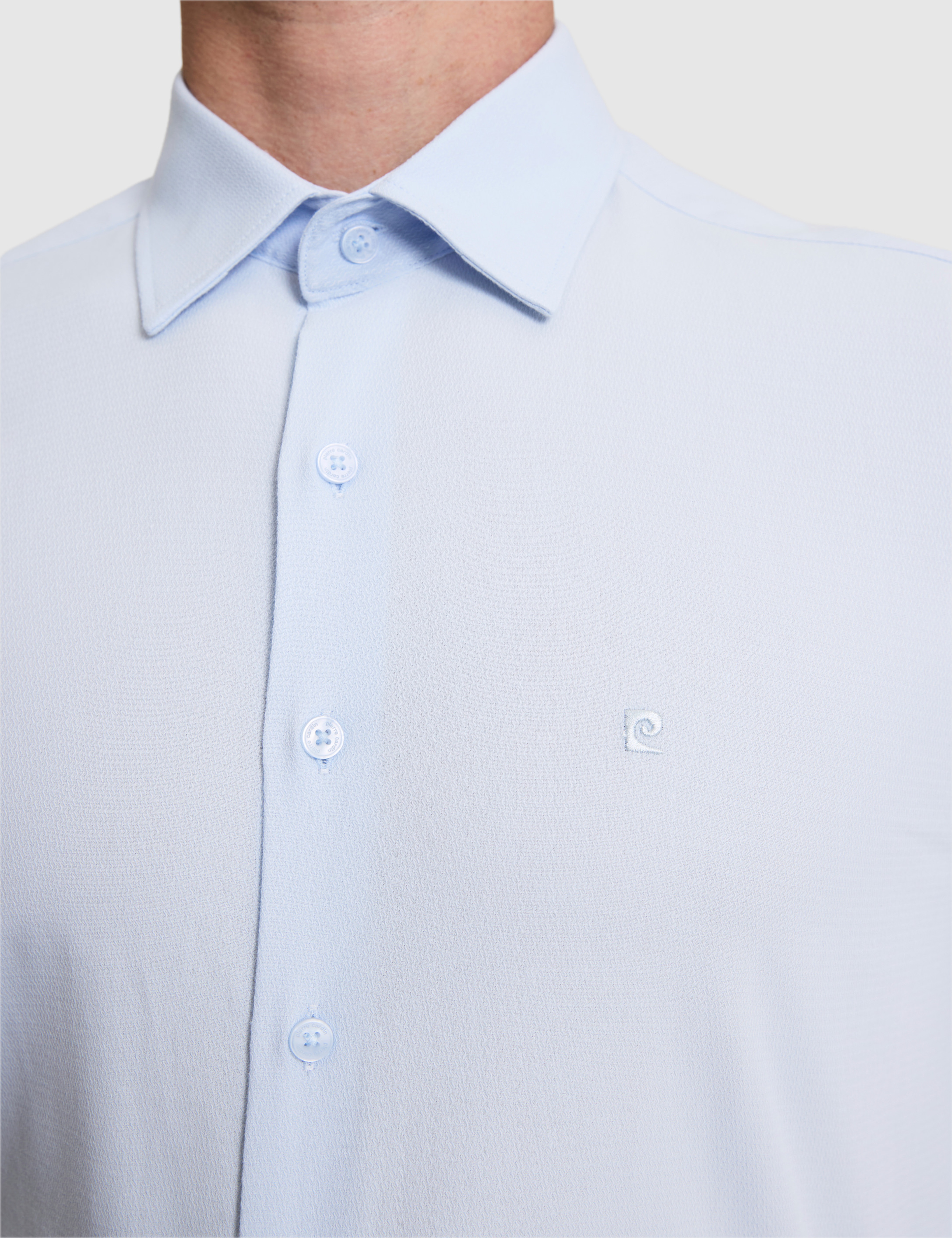 Açık Mavi Regular Fit Uzun Kollu Gömlek - Image 6