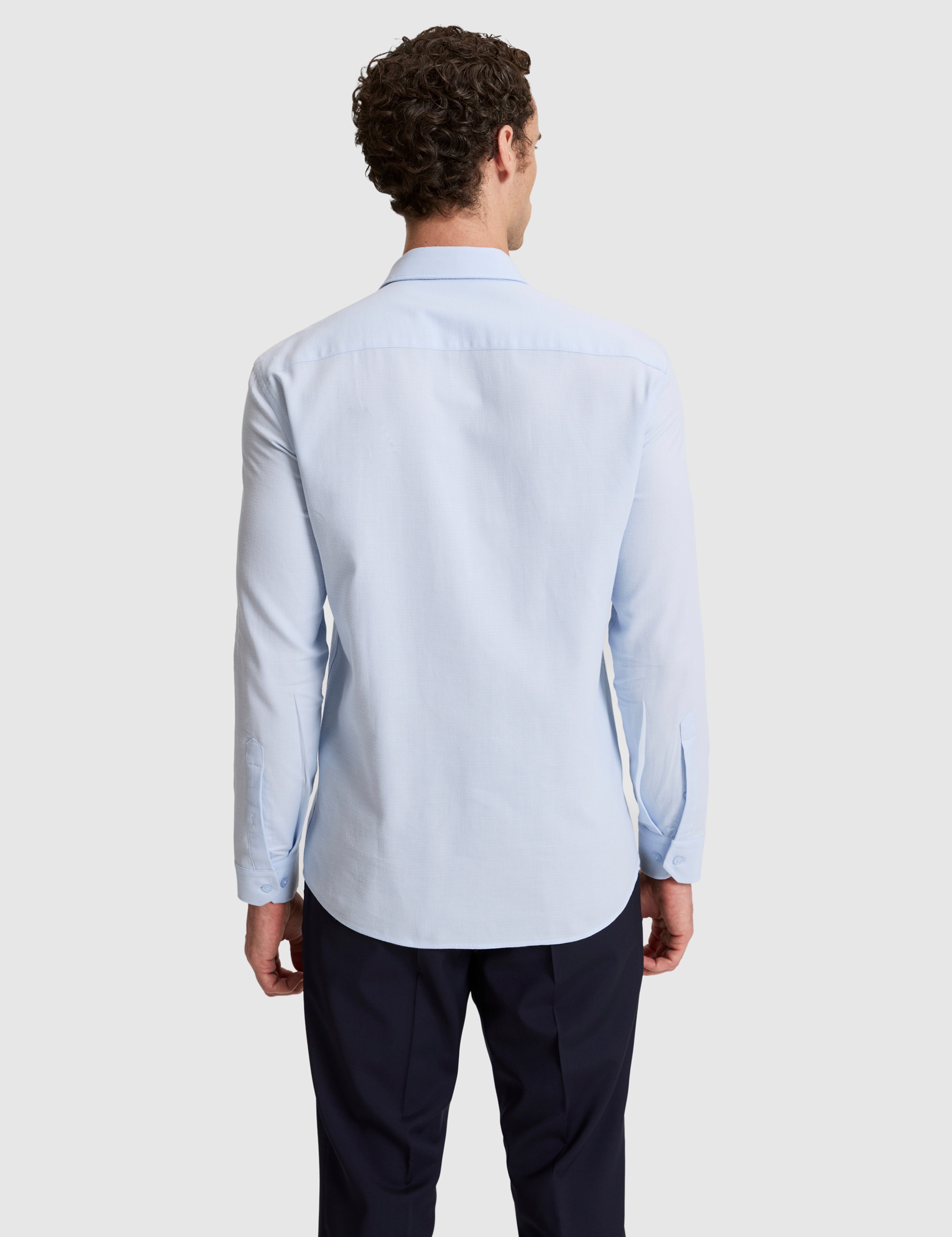 Açık Mavi Slim Fit Uzun Kollu Gömlek