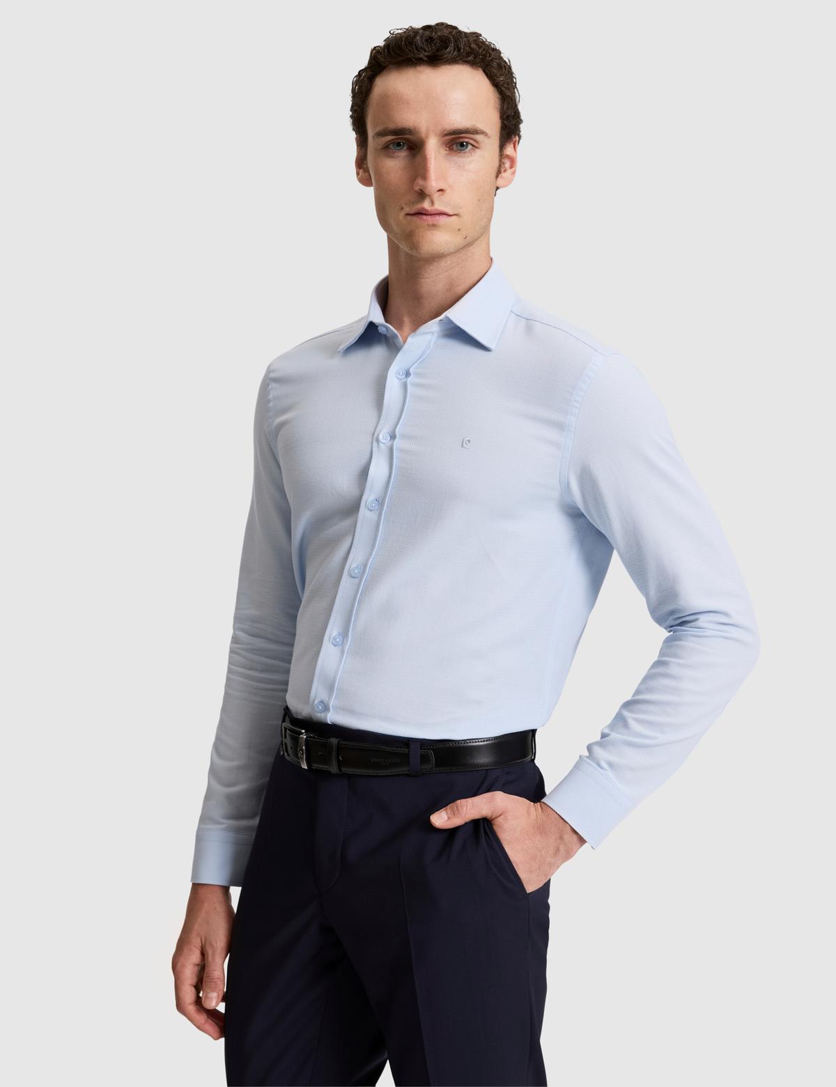 Açık Mavi Slim Fit Uzun Kollu Gömlek - 50319944013
