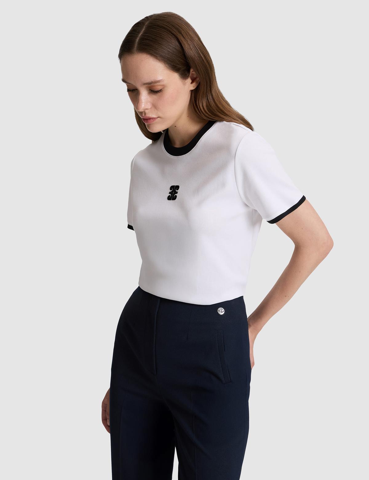 Beyaz Regular Fit Tişört - 50323601005