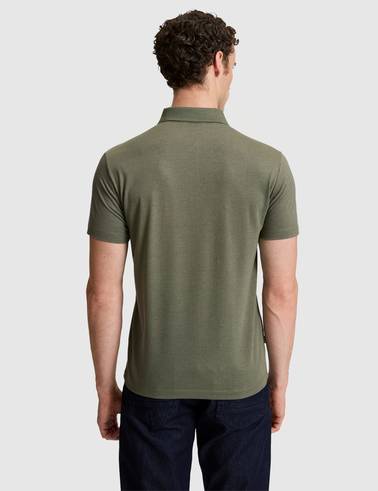 Haki Slim Fit Düğmeli Polo Yaka Tişört