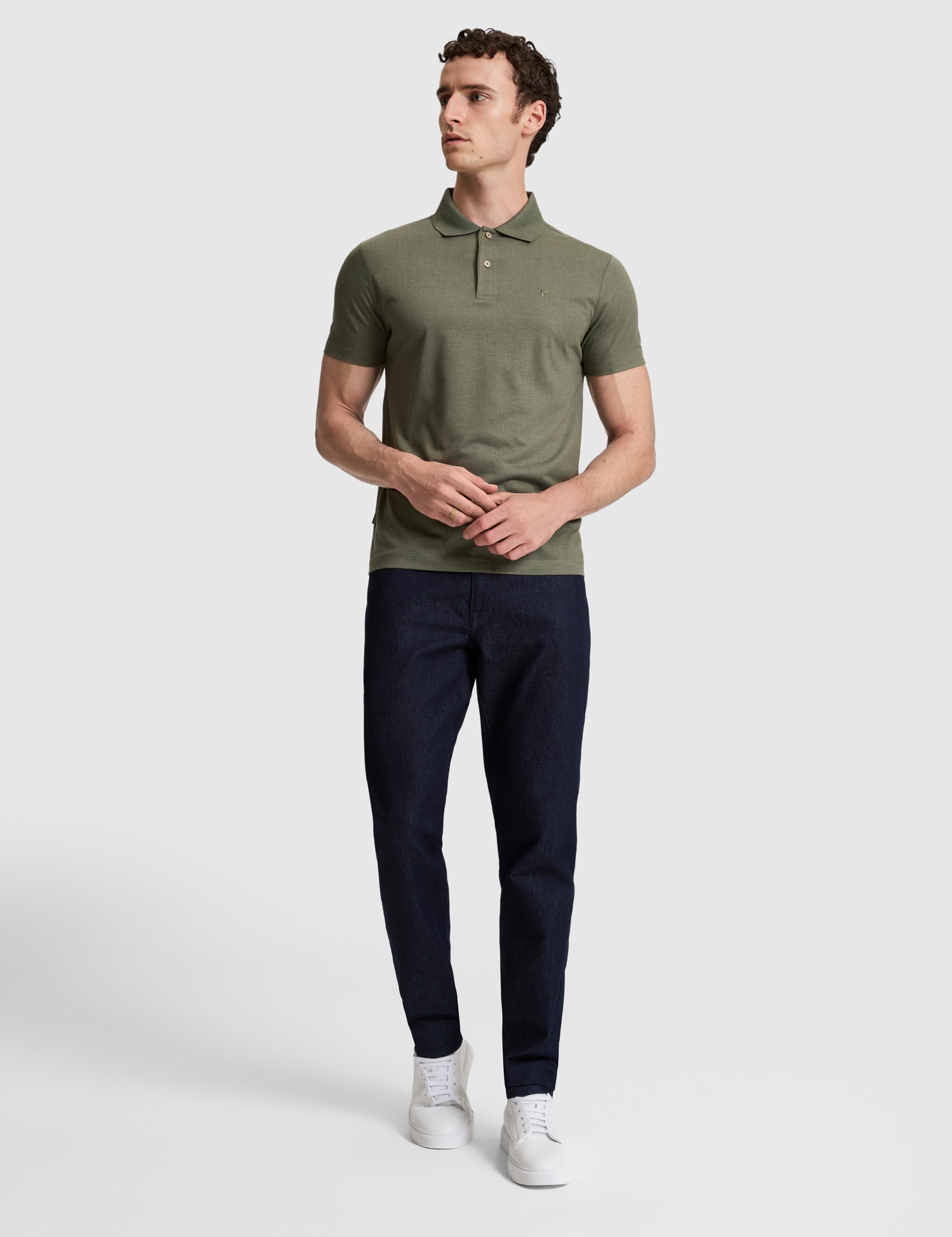 Haki Slim Fit Polo Yaka Tişört