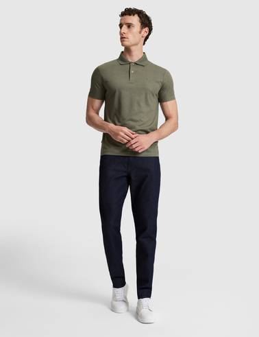 Haki Slim Fit Düğmeli Polo Yaka Tişört