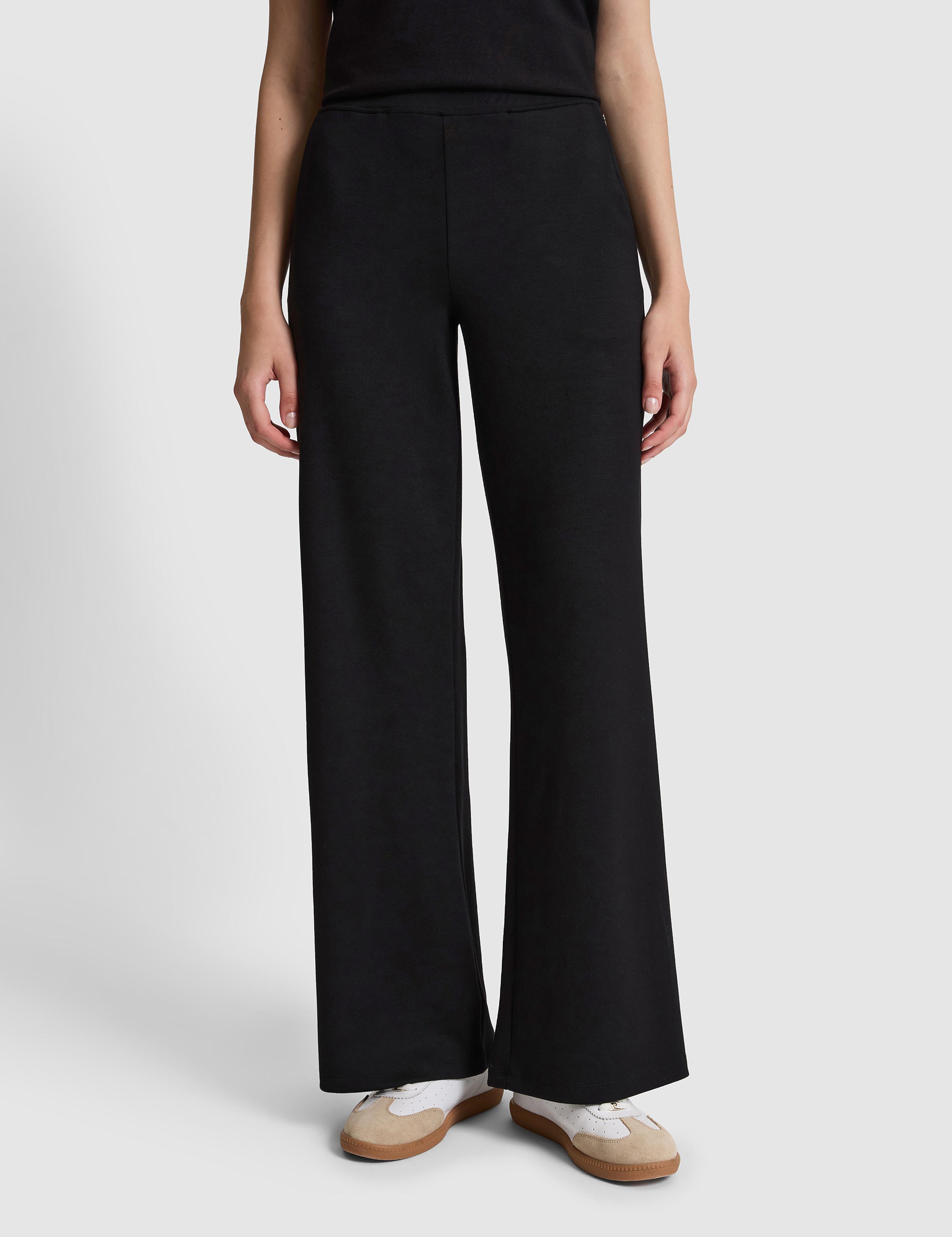 Siyah Flare Fit Modal Karışımlı Eşofman Altı