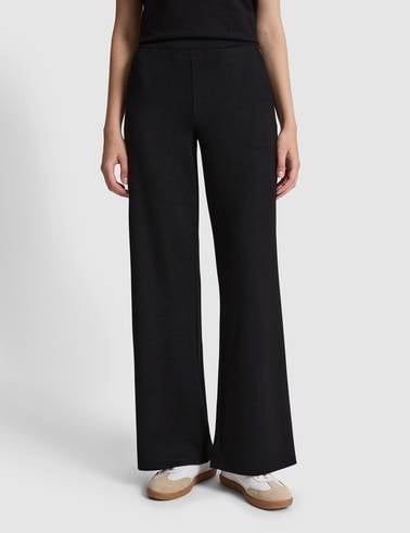 Siyah Flare Fit Modal Karışımlı Eşofman Altı