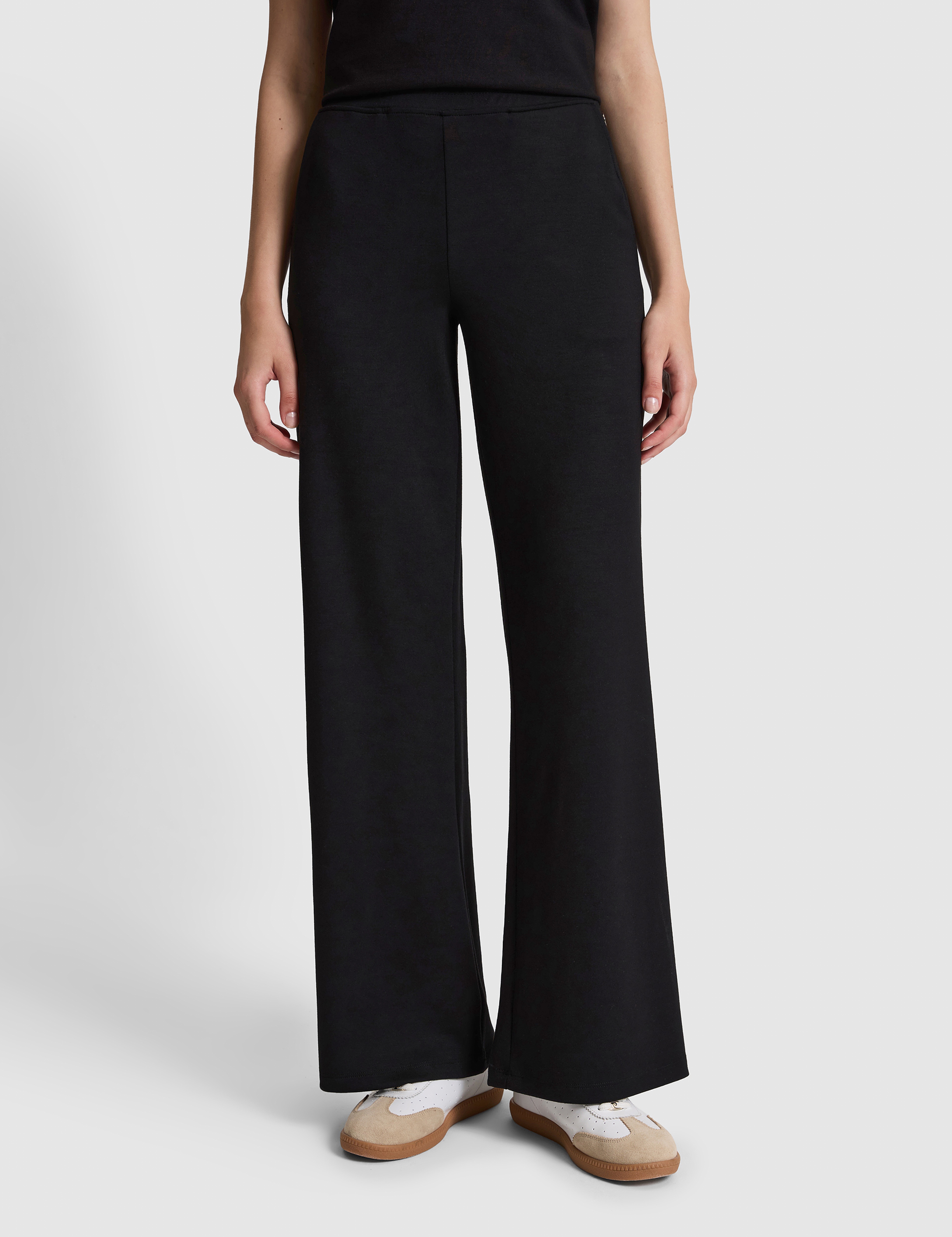Siyah Flare Fit Modal Karışımlı Eşofman Altı - Image 2