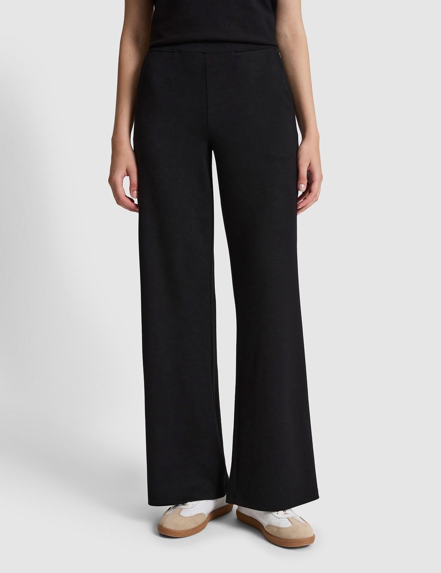 Siyah Flare Fit Modal Karışımlı Eşofman Altı