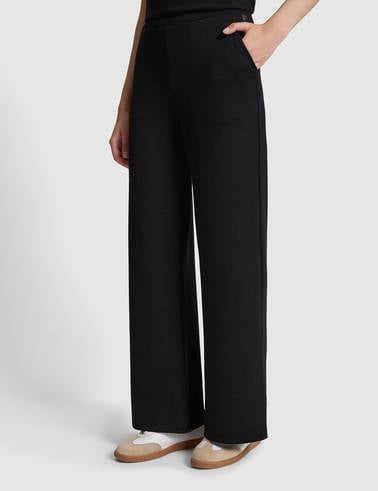 Siyah Flare Fit Modal Karışımlı Eşofman Altı