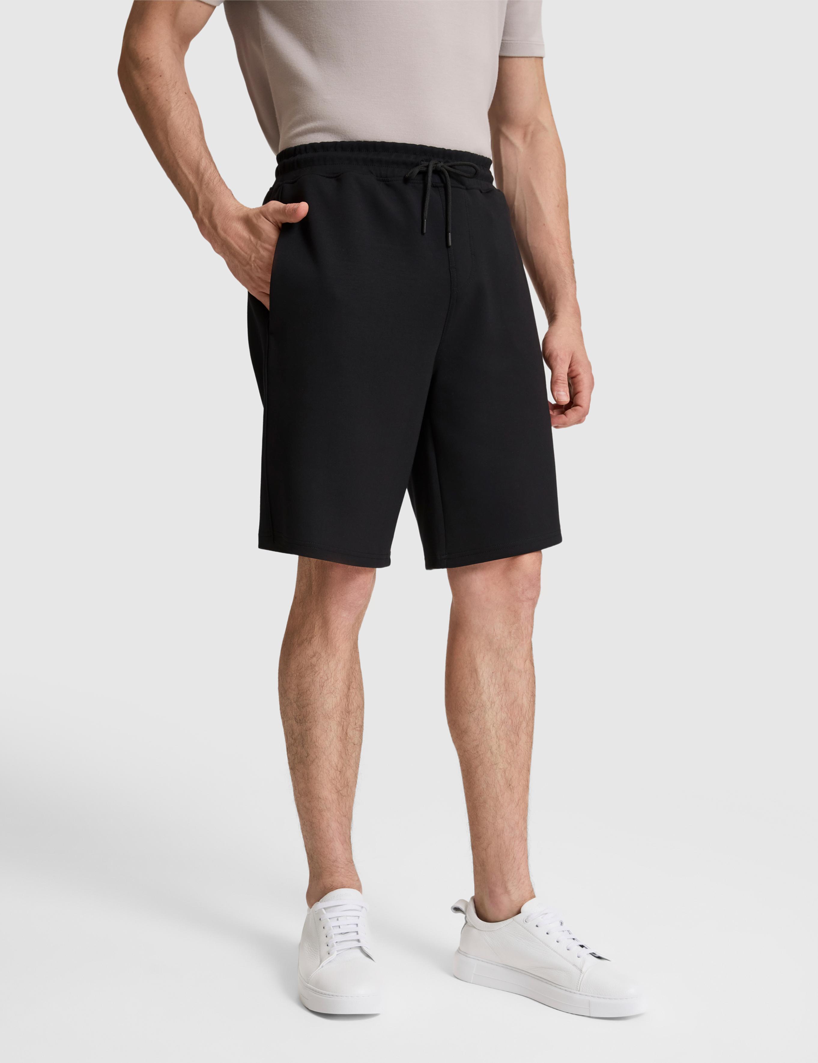 Siyah Comfort Fit Örme Şort