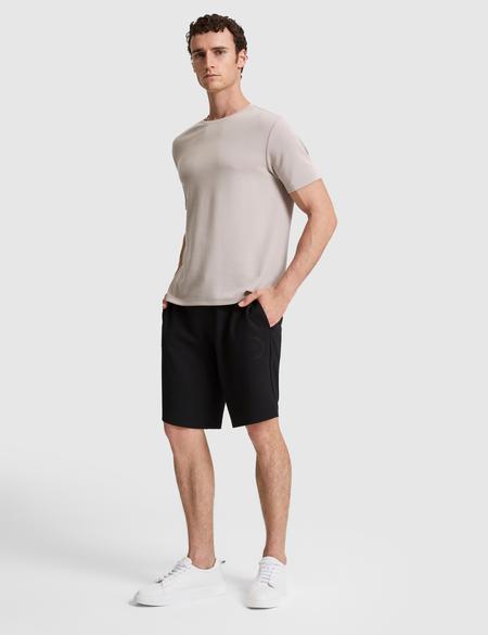 Siyah Comfort Fit Örme Şort - 50332490006
