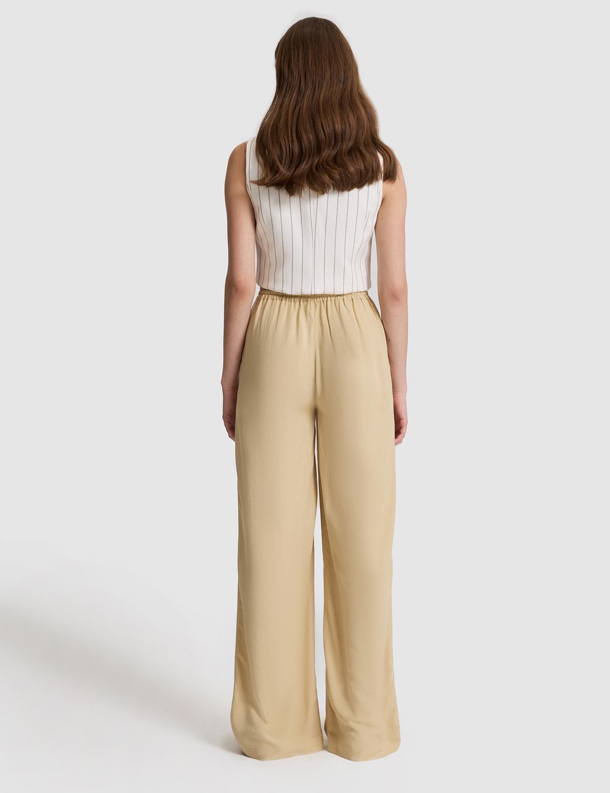 Bej Kanvas Pantolon - 50329149004