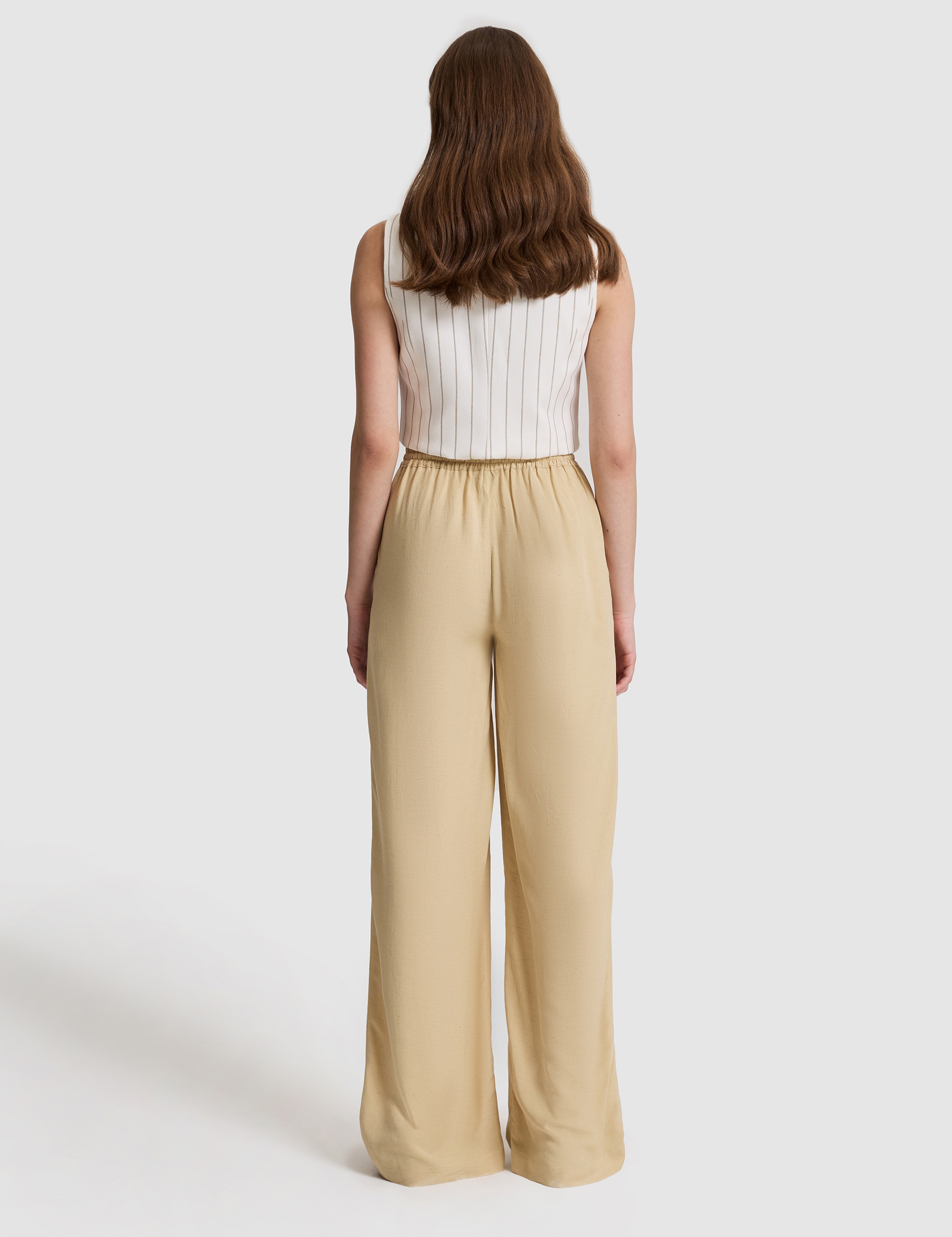 Bej Loose Fit Kanvas Pantolon - Image 5