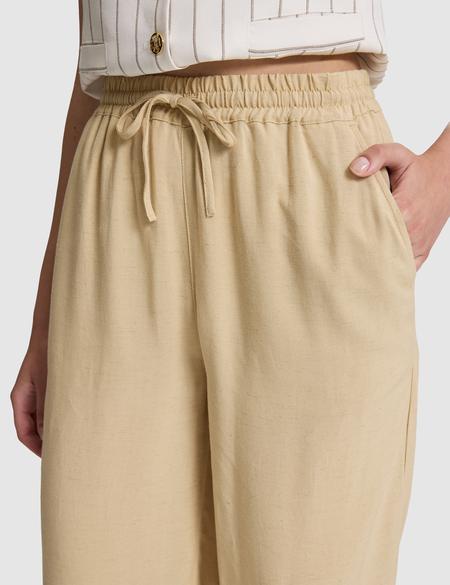 Bej Kanvas Pantolon - 50329149004