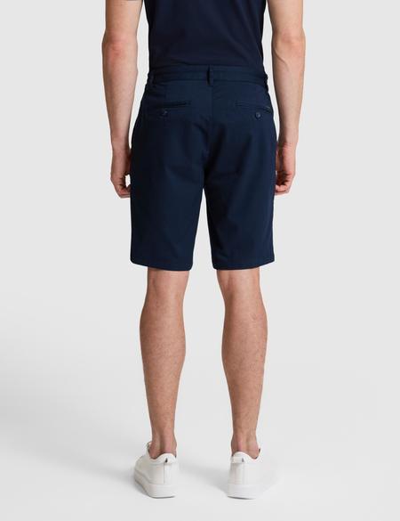 Lacivert Slim Fit Dokuma Şort - 50327884003