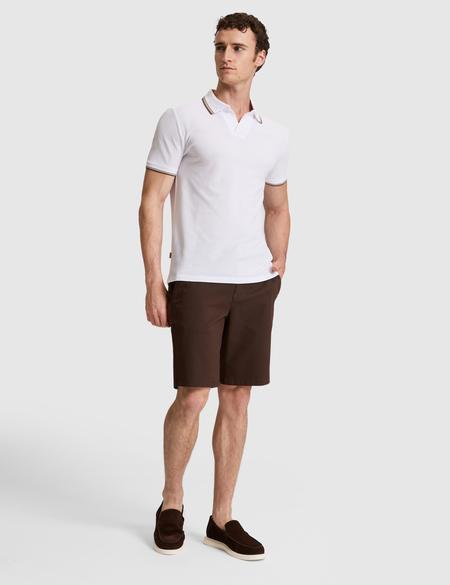 Koyu Kahverengi Slim Fit Dokuma Şort - 50327884012
