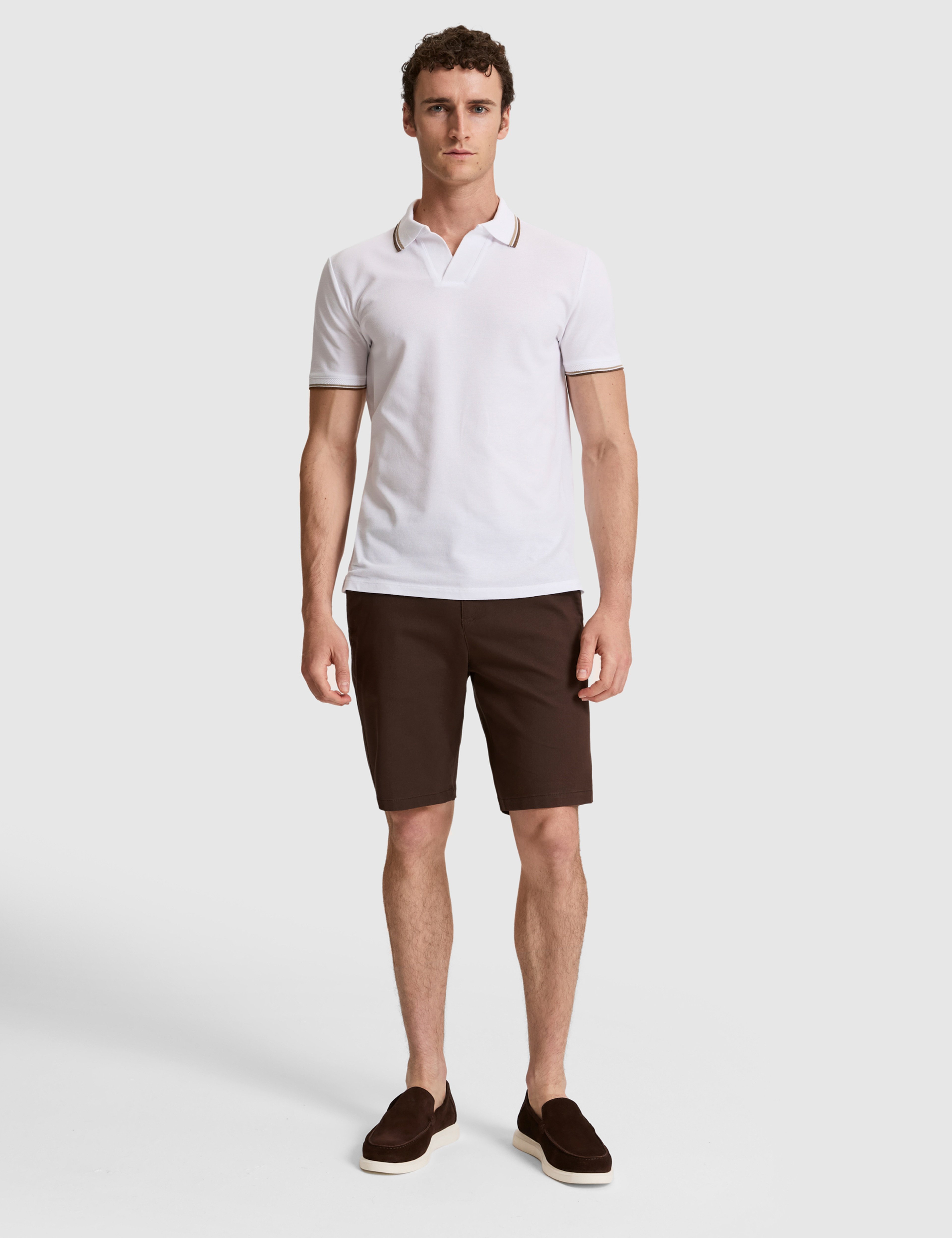 Koyu Kahverengi Slim Fit Dokuma Şort