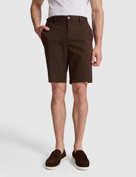 Koyu Kahverengi Slim Fit Dokuma Şort - 50327884012