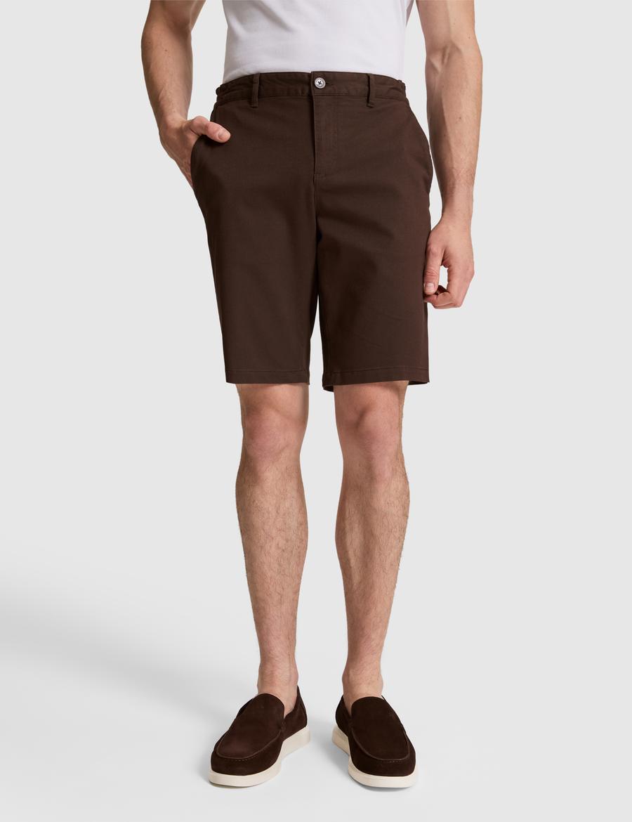 Koyu Kahverengi Slim Fit Dokuma Şort