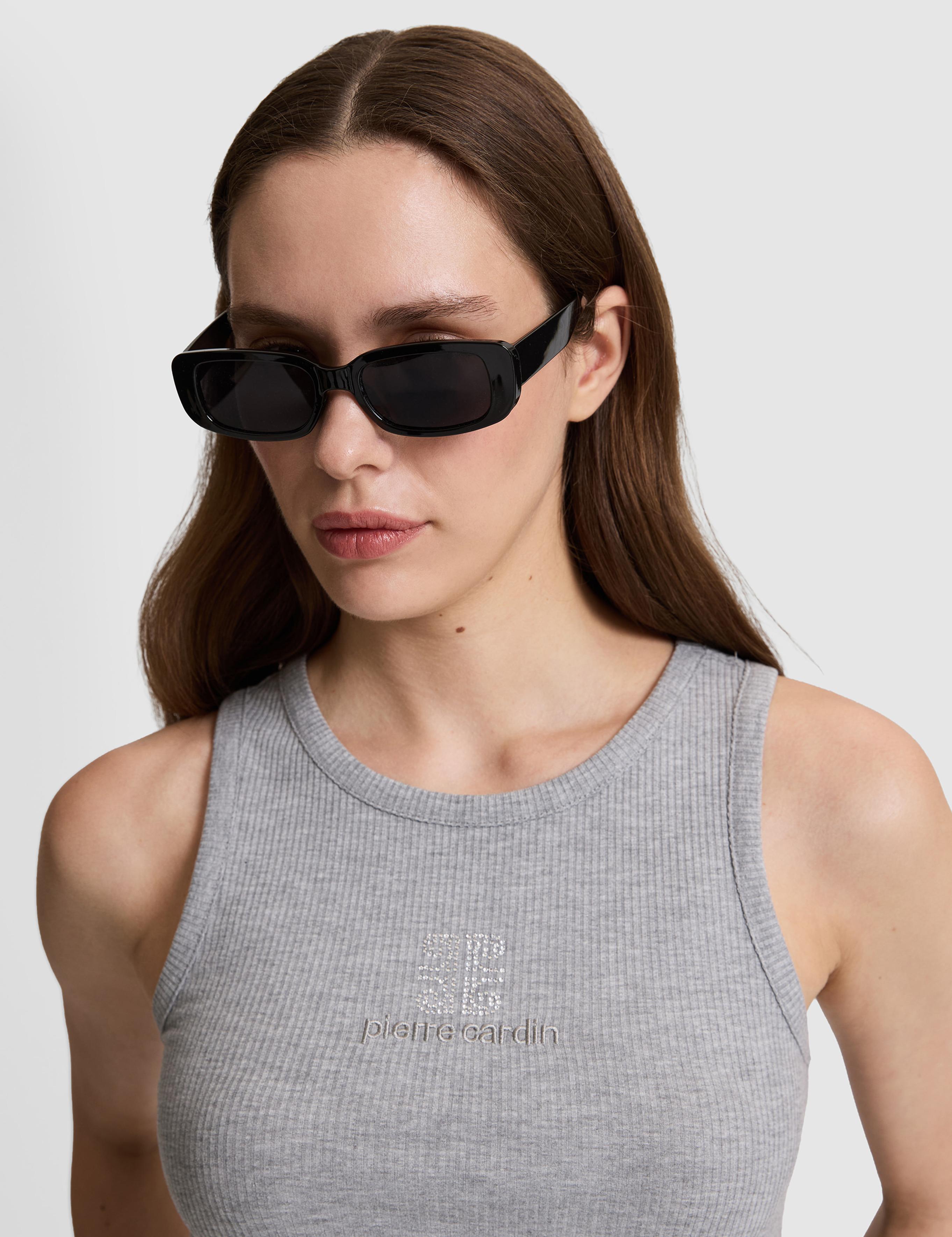 Gri Melanj Slim Fit Örme Bluz
