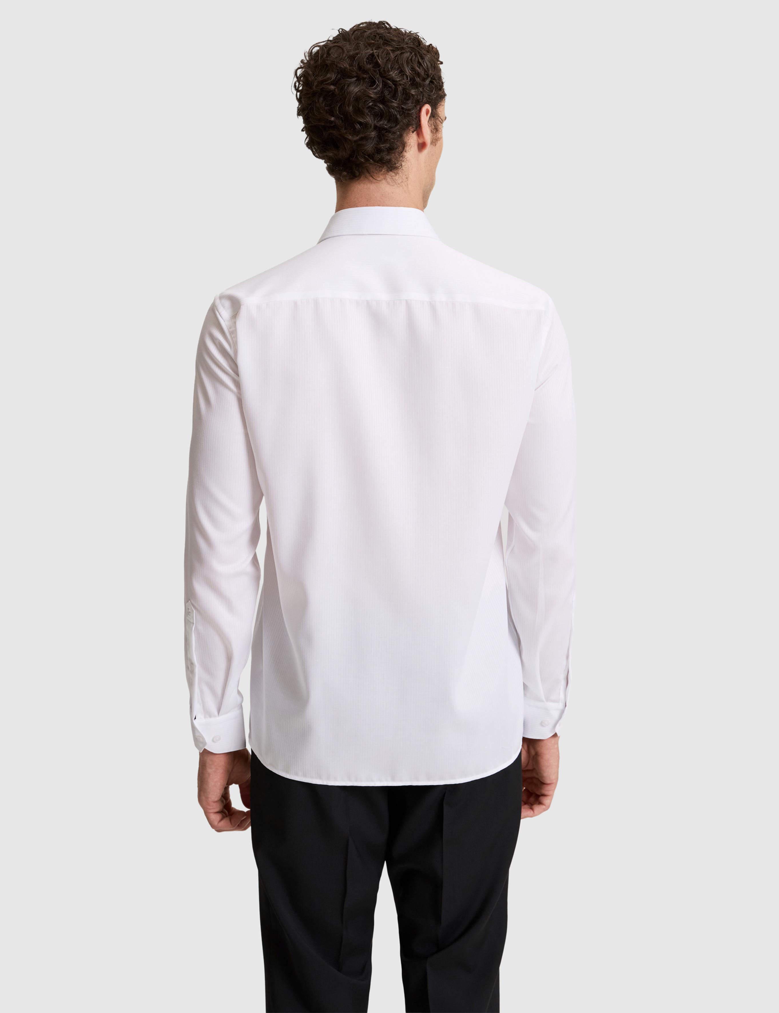 Beyaz Slim Fit Uzun Kollu Gömlek